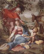 unknow artist The rest on the flight into egypt painting